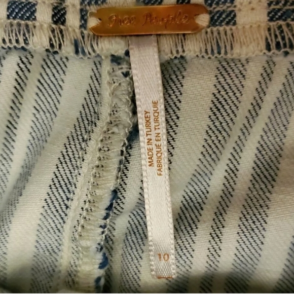 Free People Striped Utility Paperbag Shorts - Picture 5 of 8